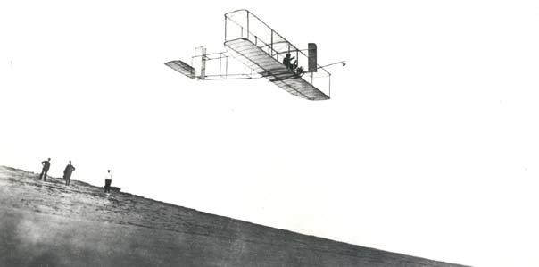 It was on December 17, 1903, when the Wright brothers pulled their newly created flying machine, called Flyer, onto a North Carolina field overlooking the Atlantic Ocean.