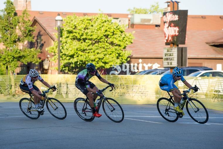 Criterium-style races with short closed courses that are easy to watch for spectators and more accessible for the media. Race speeds in excess of 30 mph with sprints for cash payouts and merchandise.