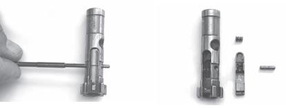 Remove the bolt by pulling it straight out of the front of the bolt carrier.