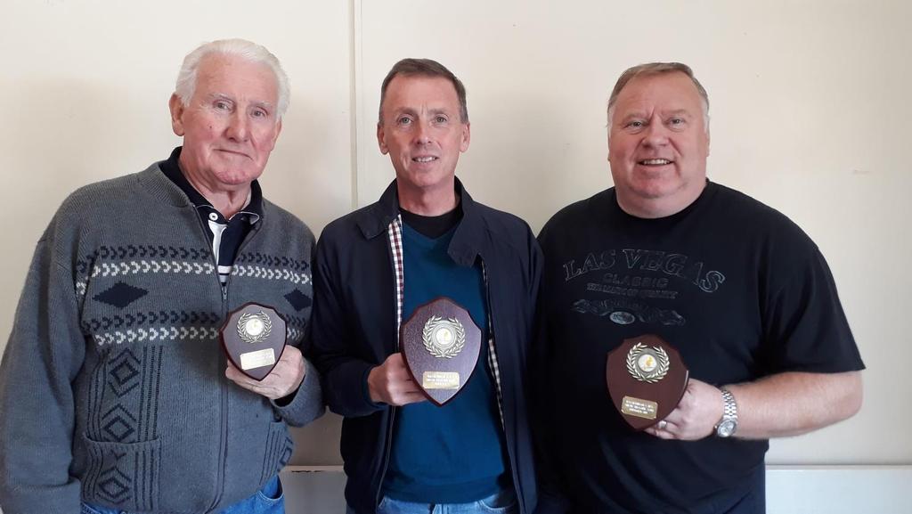 From left to right Dick, Steve and Richard with their winners trophies *********** Once again I have to apologise for not being at the Meeting.