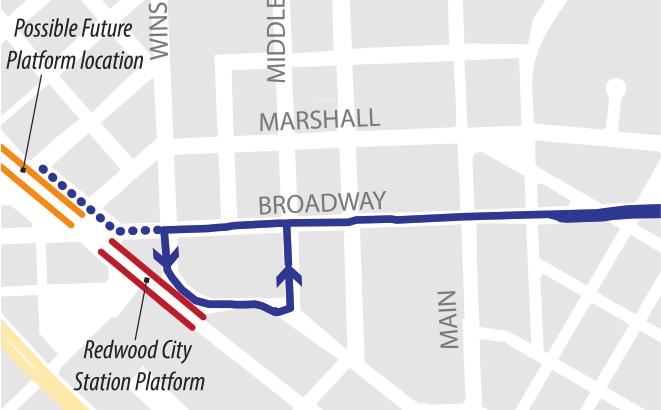 ALTERNATIVE 2A BROADWAY MIDDLEFIELD LOOP Broadway to loop on Winslow and Middlefield Average Score:. A.1 Potential to catalyze investment Broadway has less development potential than Marshall A.