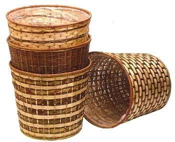 59 Ea Rattan Pot Baskets C35 KP6240 8" Square Brown Stain Pot Basket