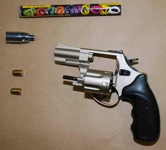 Flare Gun Determined to be Restricted Firearm The Zoraki Model R1 double action blank firing revolver flare gun has been identified, based on criteria set out in the Criminal Code, as a restricted