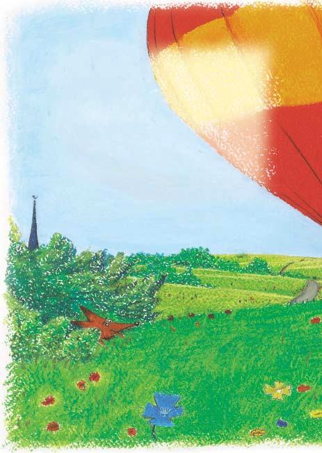 BENF_EN.qxd 8/07/04 15:25 Page 4 Floating on the breeze, the balloon gently drifted towards Merlin City. Lila the fox peeped out from a clump of bushes.