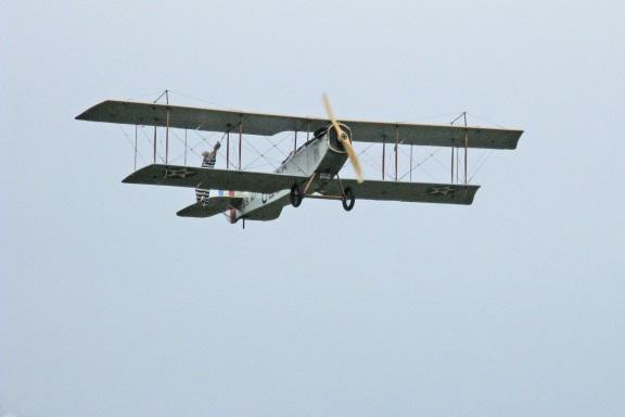 Louis replica with a Wright J5 engine was taxied under its own power on the field. It flew last December.