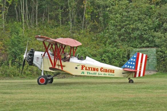 History of Flight Old Rhinebeck Aerodrome Joe Bartek As befits an Air Show in October, a little pumpkin bombing took place.