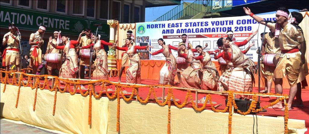 7. Cultural Competitions and shows: The Folk Dance and Folk Songs Competitive and noncompetitive cultural programme was conducted at M.G. Marg from 2 pm to 6.