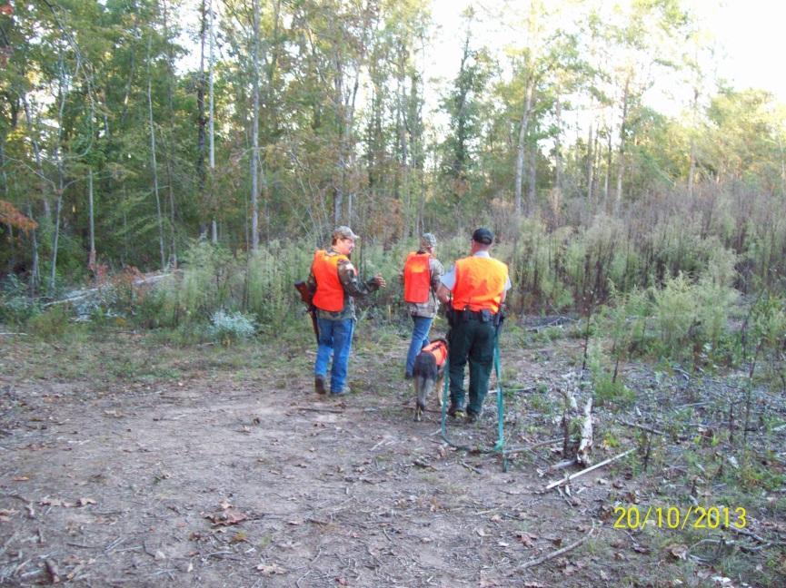 On October 26 th, RFC Freddie Hays checked an area that he had previously located that was baited with corn and deer pellets.