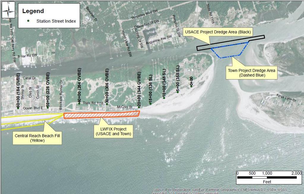 charge of this dredging project to include the 400-ft widener under the USACE permit authorizations (not the Town s permits).