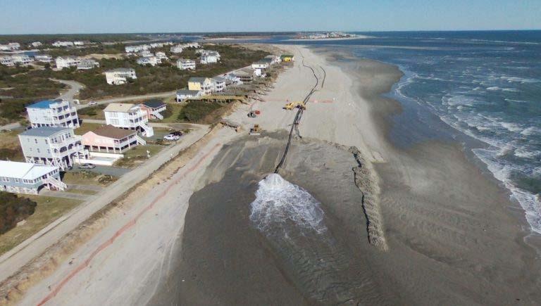 Figure 2-16. Holden Beach POA Aerial Photograph taken during 2017 Eastern Reach Project construction (pumping just west of Station 30+00).