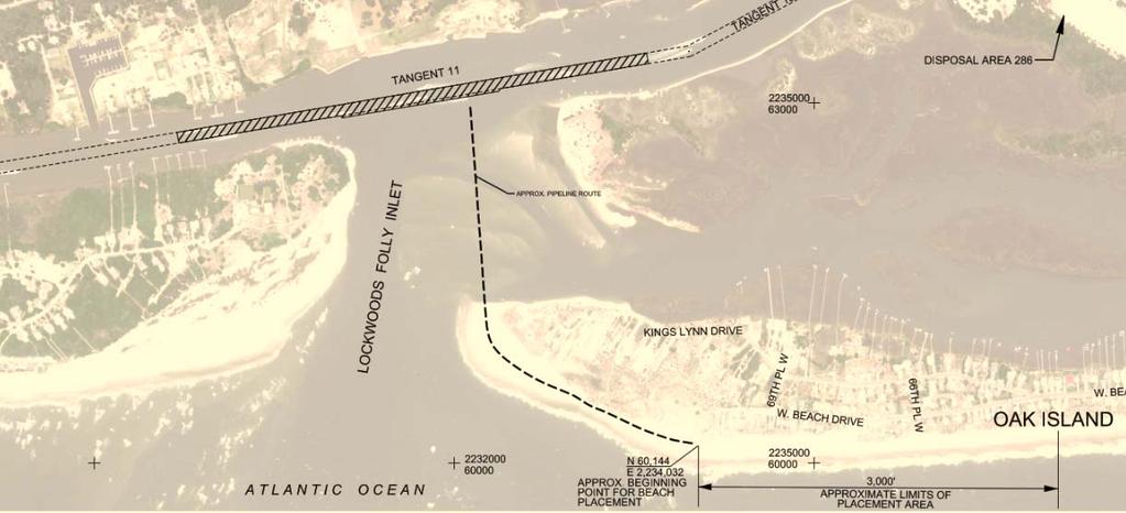 Oak Transect 5, 6 and 7 (which are surveyed by Holden Beach) are included for reference.