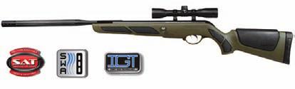!.177 cal=750 fps PC-3603-6933: $99.99 NEW! Big Cat 1250 air rifle lots of choices. Some incl. the SWa (Shock Wave absorber recoil pad), others also incl. the SaT (Smooth action Trigger). Incl.
