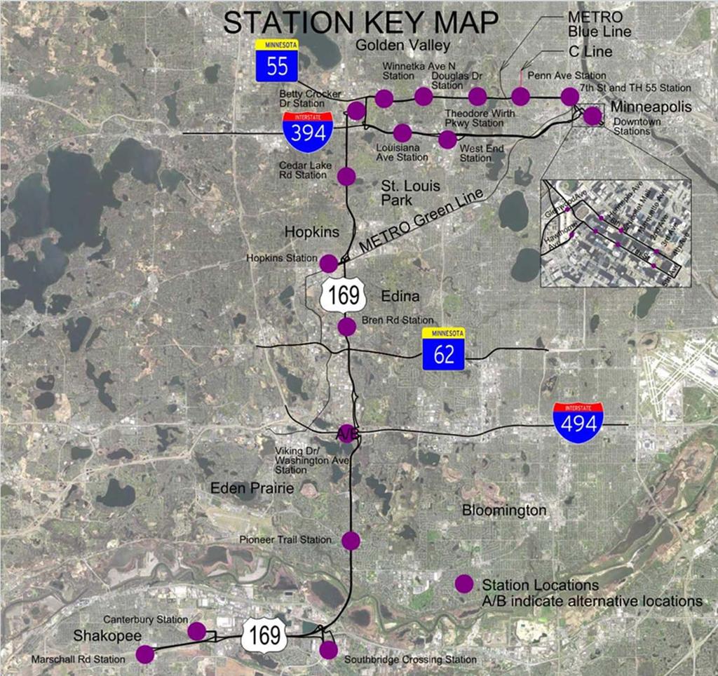 Task 1: Completed Work BRT Alternatives I-394 alternative 12 stations Hwy.