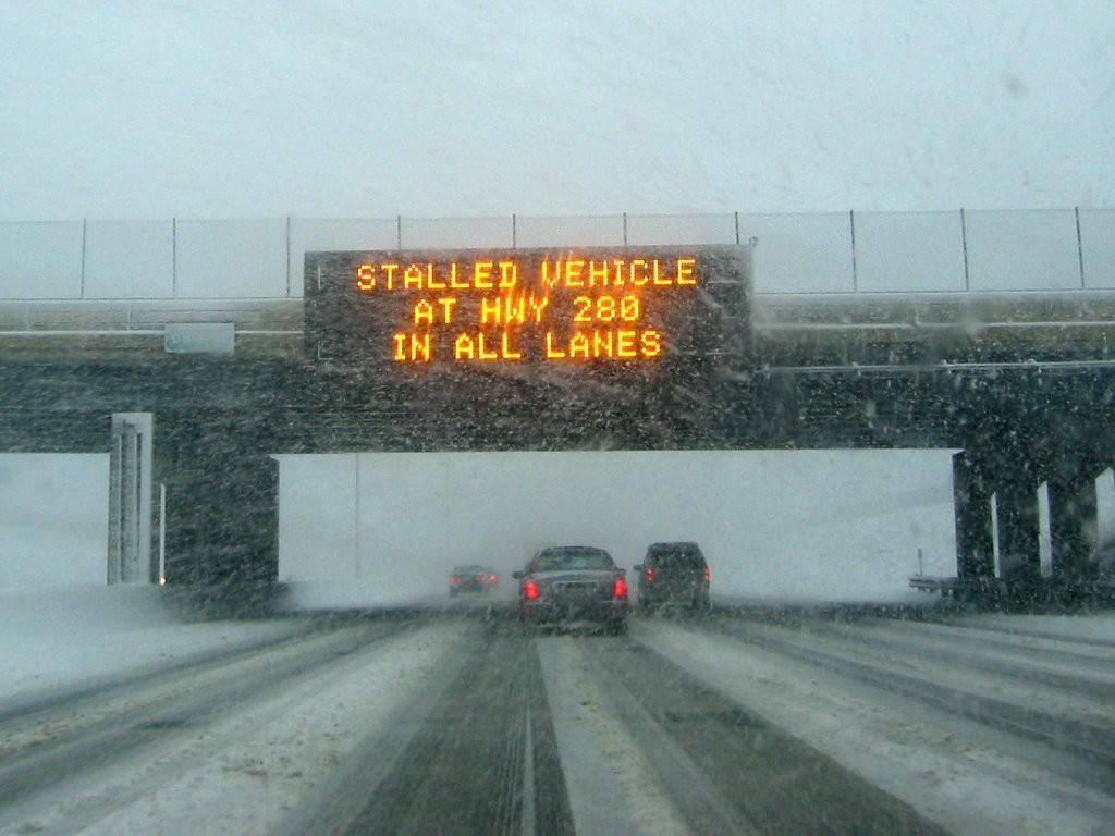 Image of a variable message sign, could be applied to notify