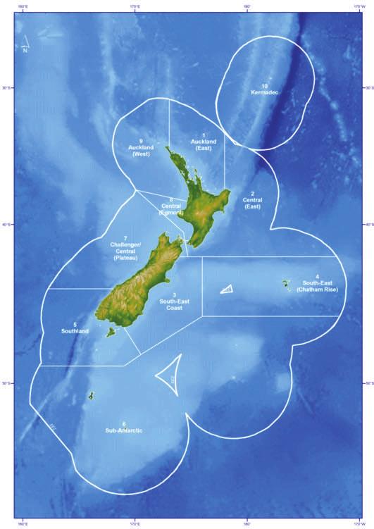 New Zealand Fishing Zones Image courtesy
