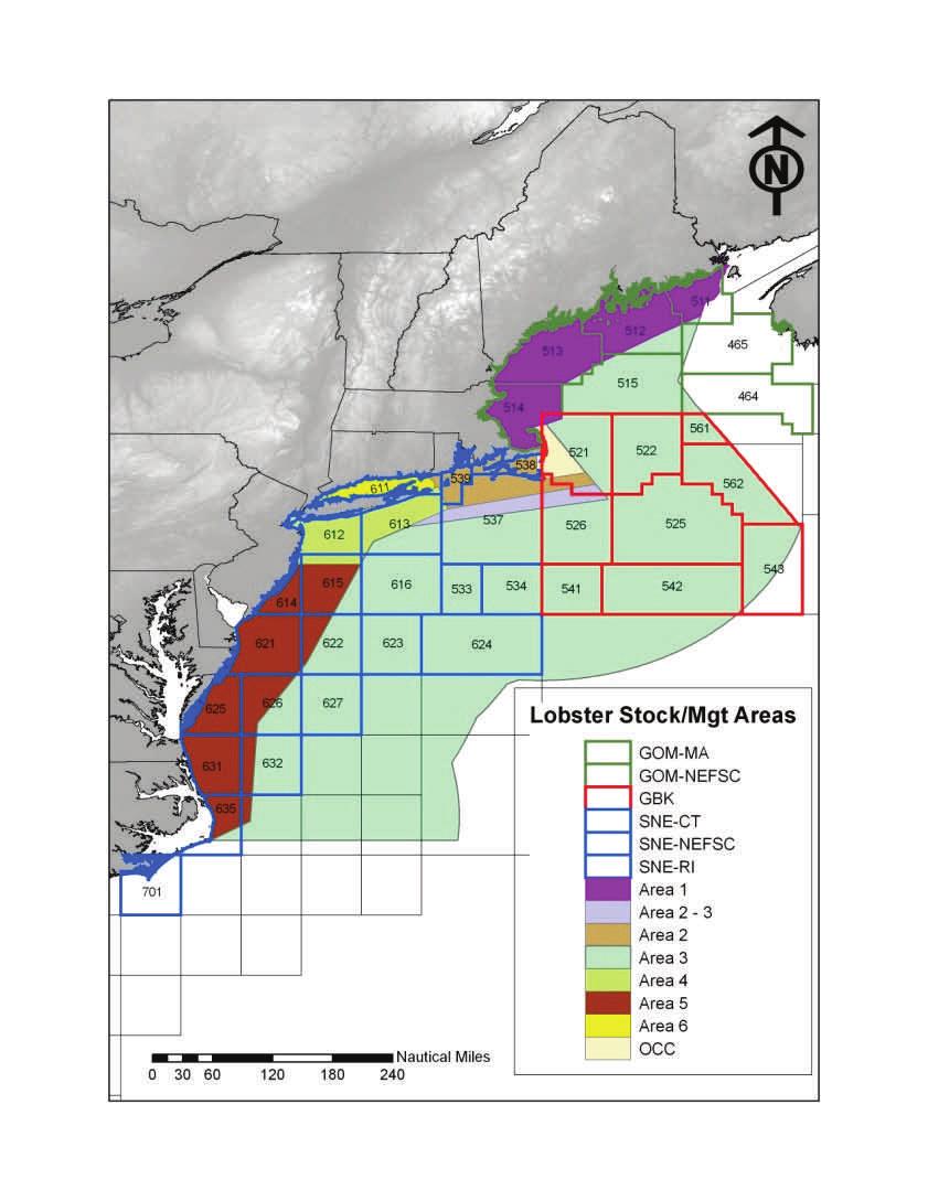 Maine, United States Stock/Management Areas Management Atlantic States Marine Fisheries Commission managed species (Amendment 3 of the Interstate Fisheries