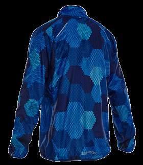 Made in a woven polyester fabric with light wind and water repellent qualities.