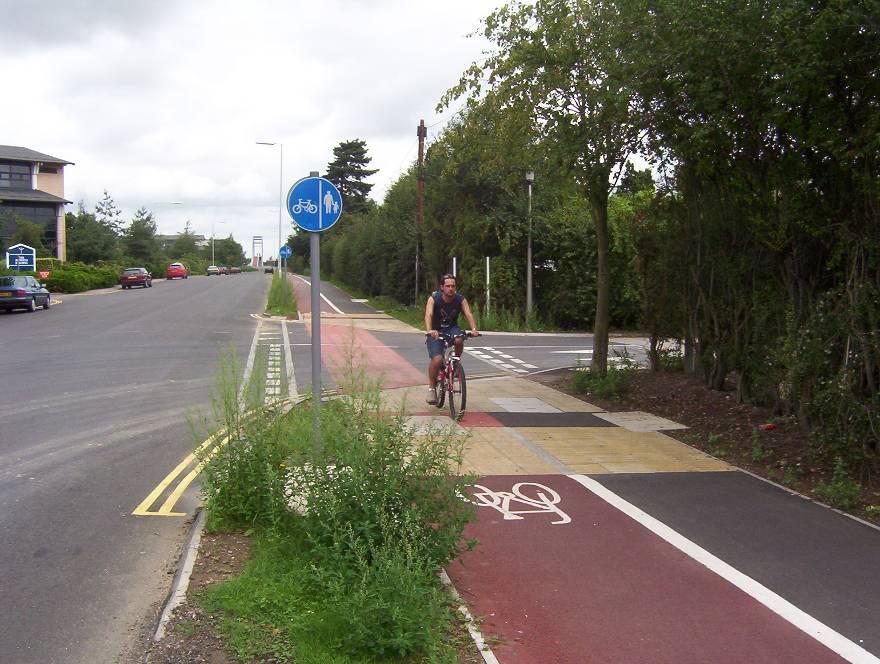 on shared use cycle/footways and use positive signs showing the permitted users.