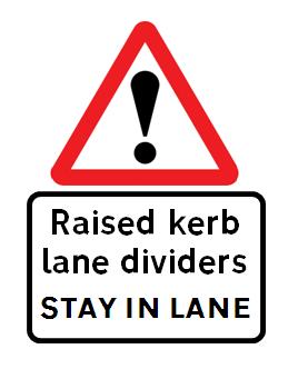 raised lane dividers.