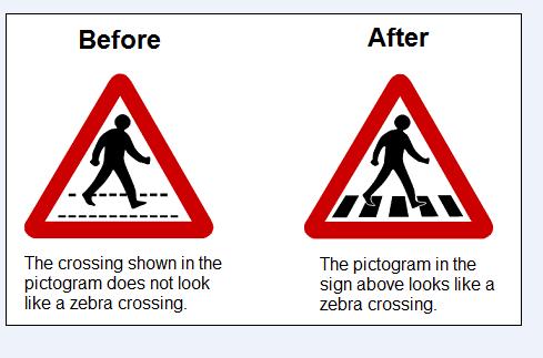 TSRGD 2015: Suggested change to zebra crossing sign.