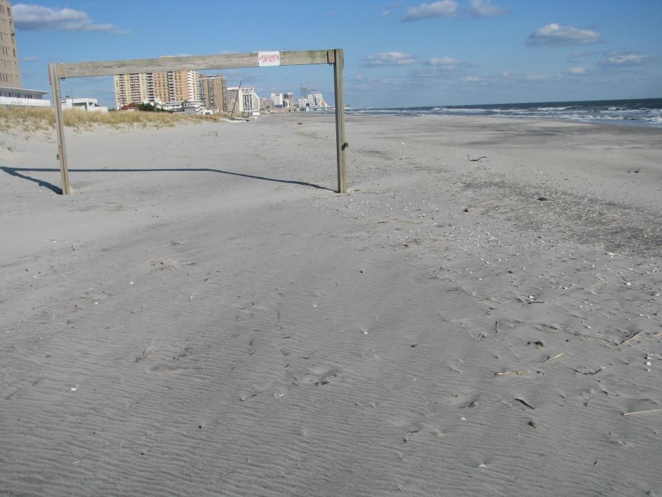 The dune was re-established seaward of the original feature which was positioned just seaward of the boardwalk.
