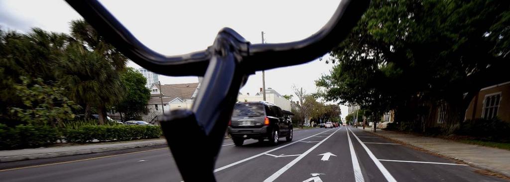 Buffered Bicycle Lanes Provide additional space between bicycles and