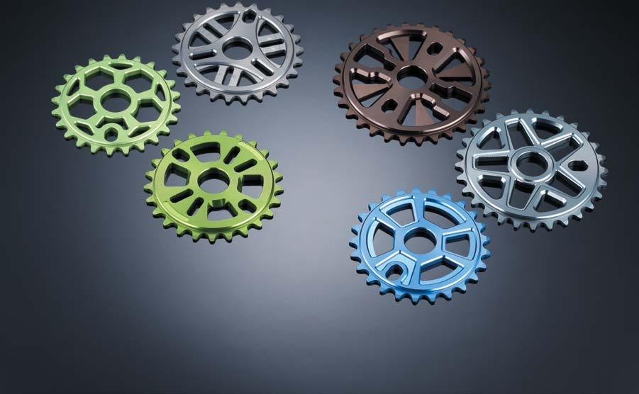 SPROCKETS CNC-MACHINED, ANODIZED FINISH MJ-ST05 MJ-ST02 MJ-ST03 MJ-ST04 MJ-ST06 MJ-ST01 MJ-ST SERIES Available Teeth Thickness 23 / 24 / 25 /