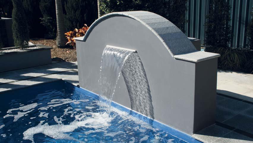cladding, or other treatments can help blend your water feature with your pool's surroundings.