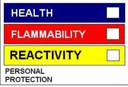 Hazardous Material Information System (HMIS) National Fire Protection Association (NFPA) HMIS & NFPA Hazard Rating Legend * = Chronic Health Hazard 0 = INSIGNIFICANT 1 = SLIGHT 2 = MODERATE 3 = HIGH