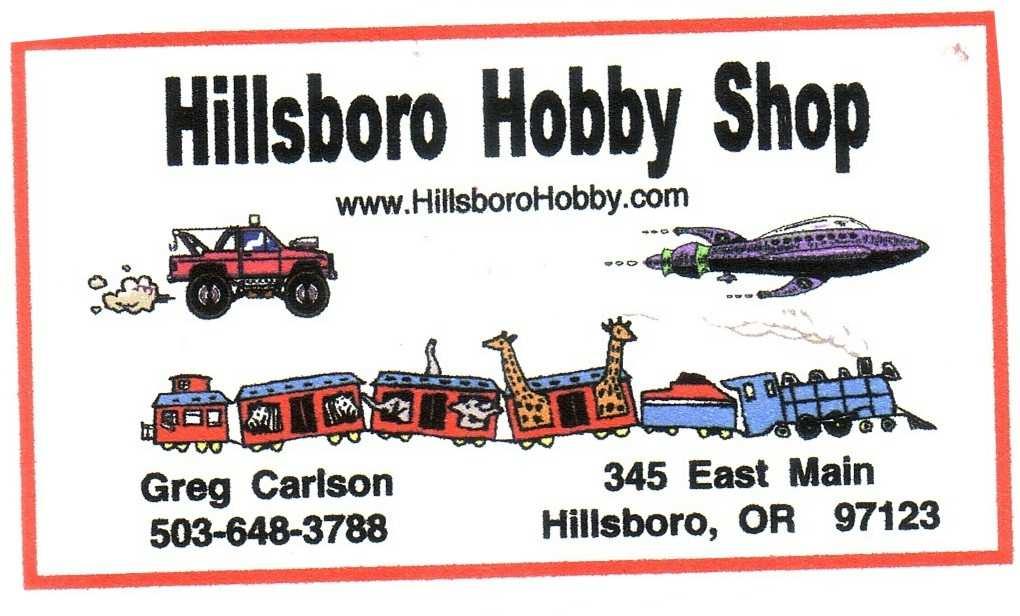 Support your local Hobby Shops Specializing in Radio Control Supplies and equipment for all of your R/C modeling needs! Call Pat or Dick Cox R/C Modeler NW (503) 649-0633 R/C Modeler N.W. Hobbies 17140 S.