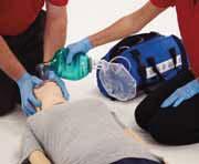 Responder : begin ventilations: a. Squeeze bag smoothly just until chest starts to rise. b. Give ventilation every seconds ( every seconds for a child or baby).