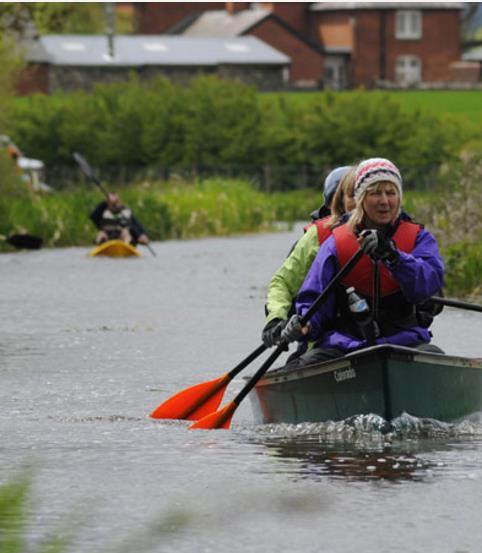 Unpowered craft? More people using our canals. Nearly two million people go canoeing in Britain.