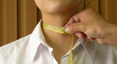3. NECK Measure around your neck. Adjust the measuring tape to your preferred looseness.