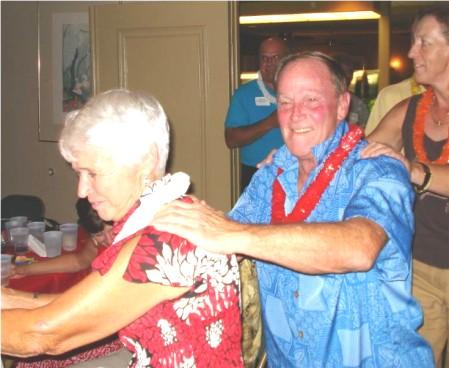 Joanne and Richard join in the Conga line The Hickory Chapter of ASGA expresses it appreciation to Darlene Lancaster, Bob Utley, and the entire UpState SC Chapter for their