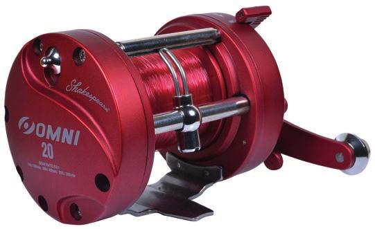 Omni Multiplier 1+1 Bearing System Graphite spool loaded with mono Lightweight graphite body Graphite