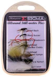 CLASSIC WETS 8 5 Sigma Fly Selection n 3 CLASSIC STILLWATER Fly (Hook Size), Cats Whisker Standard (10), Montana Green (10), Olive Marabou