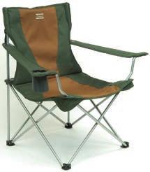 Deluxe Folding Armchair Mesh sling pockets under seat and behind the back -