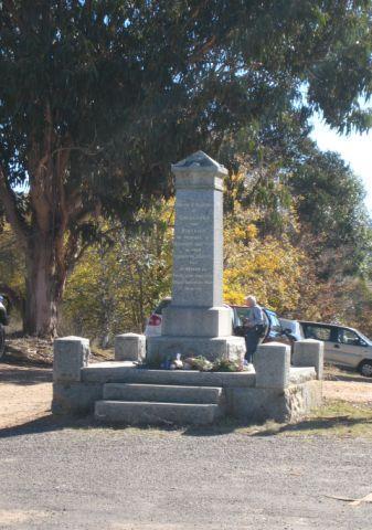 This obelisk is a typical memorial from the tiny town of "Collector"