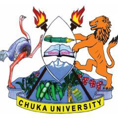 CHUKA UNIVERSITY OFFICE OF THE deputy VICE-CHANCELLOR (Academic, Research & Student Affairs) Telephones: 020-2329073, 020-2543750, 0715-505858, 0731-620266 P. O. Box 109-60400 Chuka E-mail: mwangalao@yahoo.