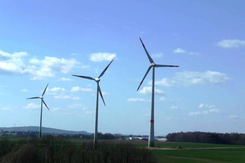Wind farm in a mixed