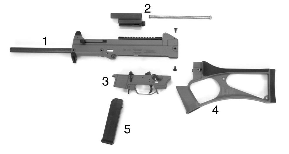 Assembly Groups Fig. 4 USC Assembly Groups 1. Upper receiver with barrel, buttstock and attachment components 2.