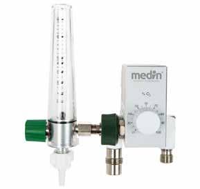 Gas blender for compressed air and O2 Versatile The air/oxygen blenders from medin can be used for a variety of applications: Oxygen therapy, EasyCPAP therapy with the Medijet generator, BubbleCPAP