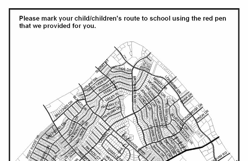 METHODS Sampling and Participants Three hundred seventy survey questionnaires were mailed to households with intermediate and middle school children within four school walk zones.