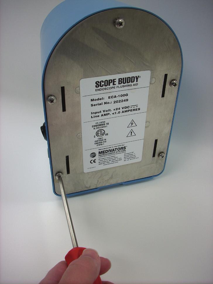 PUMP REPLACEMENT Follow these step-by-step instructions to replace the SCOPE BUDDY pump. SCOPE BUDDY servicing is to be carried out by a qualified technician.