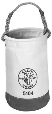 High-density polyethylene top ring for strength and chemical resistance. Leather- Buckets No. 1 canvas.