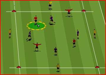 MOVE 10 X 10 YARD AREA PROGRESSION Player in the middle of the grid (A) will work for approximately 30-45 seconds.