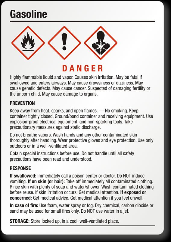 Hazard Communication Program Inventory of all hazardous chemicals in the workplace Labeling or marking each container of hazardous chemical