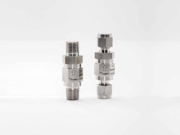 CHECK VALVES CHECK VALVES (CHV Series: For General Industry) CHV SERIES: Maximum Working Pressure: up to 6 psig (413 bar) @ 1 F(37 C) Cracking Pressure: 1/3 psi (.3 bar) to 25 psi (1.