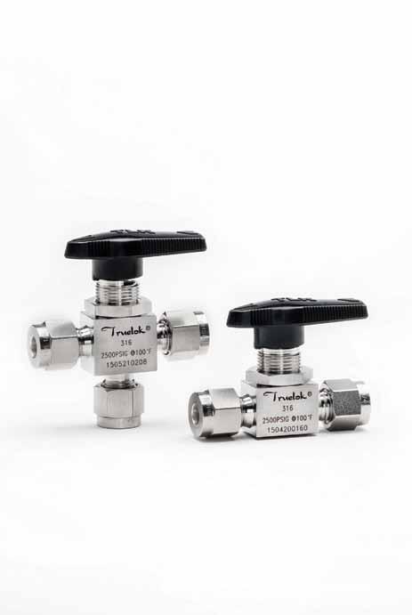 Truelok ball valves are designed to be operated in the fully closed or fully open position.