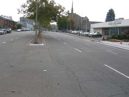 between San Pablo Street and Harrison Street, and two (2) lanes in each direction on Bay Place between Harrison Street and Grand Avenue.